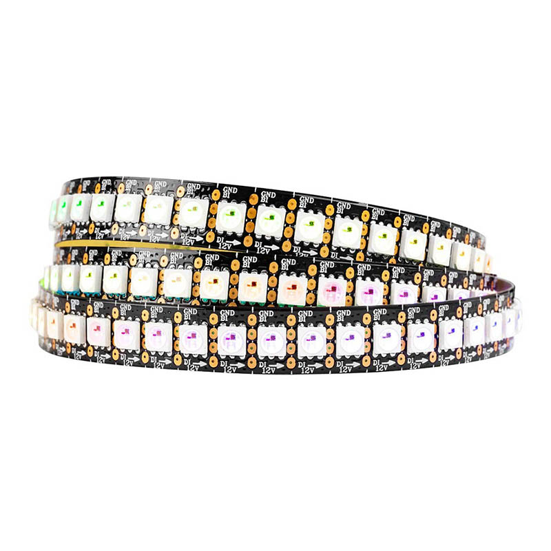 DC12V WS2815 (Upgraded WS2812B) 1M 144 LEDs Individually Addressable Digital LED Strip Lights (Dual Signal Wires), Waterproof Dream Color Programmable 5050 RGB Flexible LED Ribbon Light